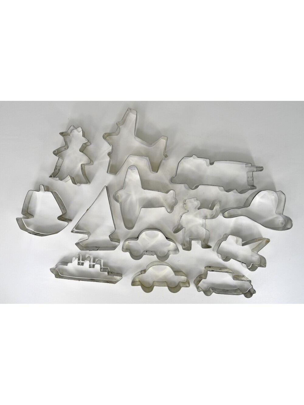 Cookie Cutter Lot 12 Airplane Train Car Fire Truck Firefighter Sailboat Ship Hat